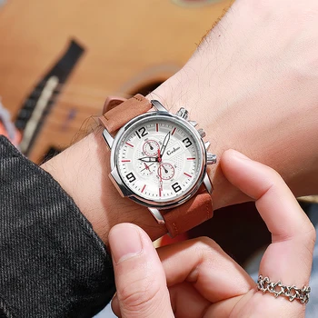 Elegant Free Shipping High Quality Men ' s Gift Quartz Watch Fashion Trendy Wristwatch часовници спортни мъжки Часовник ساعة رجالية