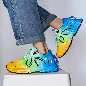 Мъжки лека ежедневни обувки Модерен спортен Градинска удобна, дишаща мрежа за джогинг Модни маратонки за бягане ZapatillasHombre