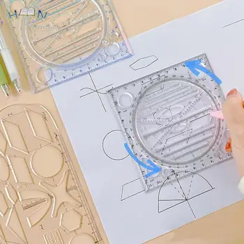Мултифункционална Въртящ се Модел Кръг за рисуване Артистичен Дизайн Архитект-строител Стерео Геометрия Draughting Измервателна скала на Линия