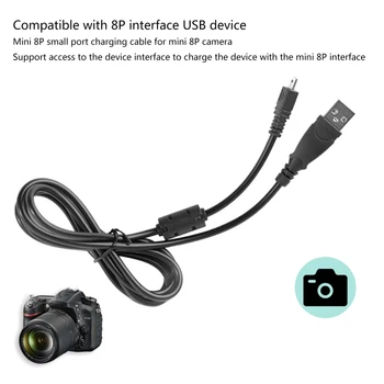 Универсален 8-Пинов USB Кабел Digtal Кабел За Зареждане Камера Кабел За Синхронизация на Данни Линия Хранене Аксесоари