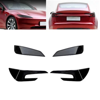 За Tesla Model 3 Highland 2024 Фаровете + Защитно Фолио за Обратно виждане задна Фенер TPU Подмяна на Етикети На Фарове за Заден Фенер