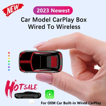 Нов модел автомобил Mini RGB CarPlay AI Box за Apple Carplay Безжичен адаптер Авто OEM кабелна CarPlay до безжичен USB е plug-и-play