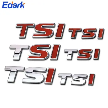 3D Метални Автомобилни Букви Логото на TSI за Икони TSI на VW Polo Golf 4 5 6 7 MK5 MK6 MK7 Jetta, Passat, Touran Стикери С Емблемата на Аксесоари