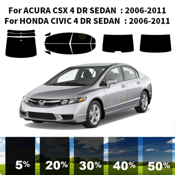 Предварително Обработена нанокерамика car UV Window Tint Kit Автомобили Прозорец Филм За HONDA FD1 FD2 CIVIC 4 DR СЕДАН 2006-2011