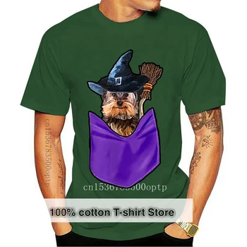 Мъжки t-shirt Yorkie In Your Pocket, Риза за Хелоуин, Женска тениска Йо