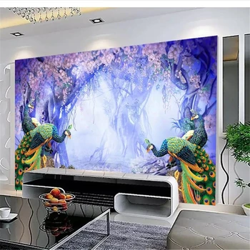 тапети wellyu на поръчка papel de parede Горски паун Красиви на HD Тапети тапети за стени за хола 3D тапети