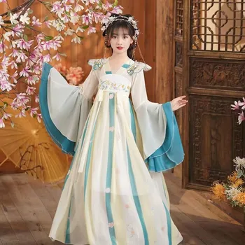 Древните костюми за Хелоуин, Hanfu за деца, традиционната рокля на принцеса за момичета, детски елегантна танцови на династията Тан