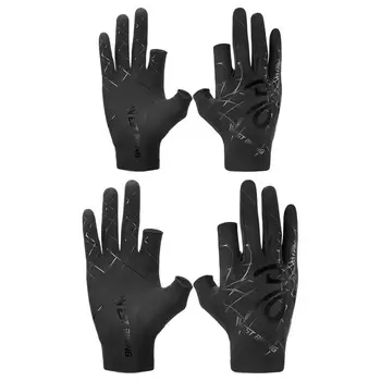 Риболовни ръкавици на 2 пръста с защита от uv Риболовни ръкавици за сензорен екран Ice Silk против хлъзгане, дишащи ръкавици за каране на каяк