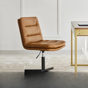 Луксозно съвременно компютърно стол от изкуствена кожа, спалня, за да се учат, удобен офис стол за сядане, стол за училище, градски ретро