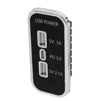 Зарядно за кола USB Бързо зареждане на мобилен телефон, USB 3-портов жак за преобразуване на стабилно напрежение Адаптер автоматично зарядно устройство за автобуси, автомобили suv кораби