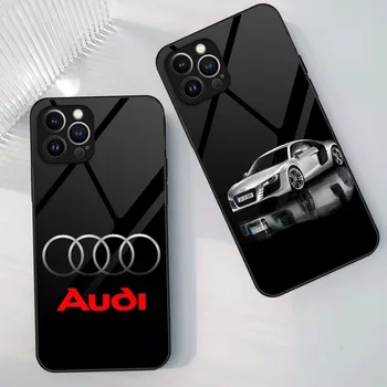 Подложка за мишка на Audi за Iphone 15 14 12 11 13 Pro Max Mini X 8 Xr Xs 7 Puls Glass
