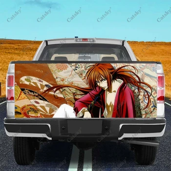 Аниме Rurouni Kenshin автоаксесоари Опашката Защита на Багажника Vinly Амбалажна Стикер Стикер За Декорация на Колата Стикер за Suv, Офроуд Пикап
