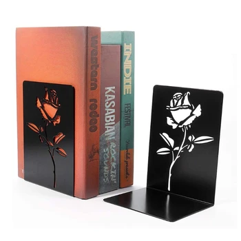 Декоративна поставка за дебели книги под формата на рози в меки корици, метални прислужници за книги, Държачи за книги