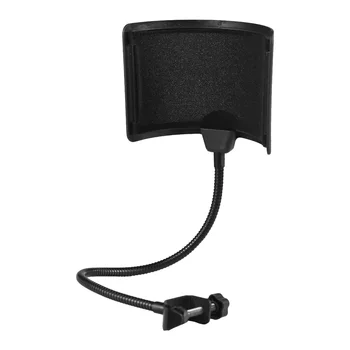 U-образна поп-филтър Bop Net с гъвкава пръчка, акустичен филтър, микрофон, специална мрежа от шума на вятъра, предното стъкло
