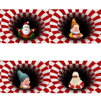Подарък-подложки от серията Merry Christmas, подложка за входната врата, Детски килими за детска спални, Снежен човек, Дядо Коледа, 3D печат, подложка за хол