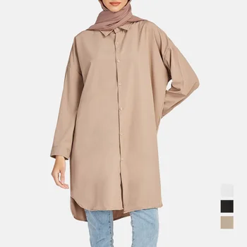 Мюсюлманска облекло Шифоновая блуза за бременни, Ежедневни дамски блуза с кръгло деколте и дълъг ръкав за медицински сестри, риза, пуловер, Топ, Плюс размер
