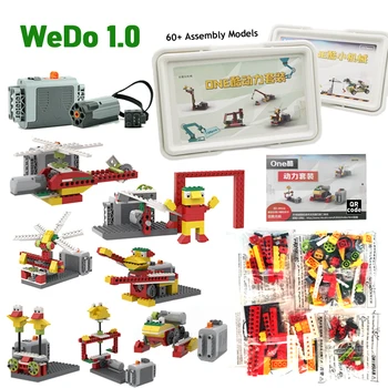 НОВ 152шт Комплект за проектиране на роботиката WeDo 1.0 Educational и Dacta серия 9580 Строителни блокове STEM САМ Bricks Играчки Подаръци