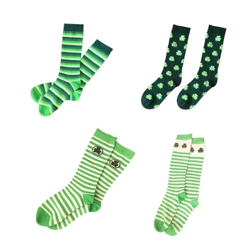 Новост чорапи за глезените във формата на централи, шарени чорапи Patricks Day, чорапи за телета