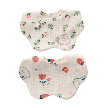 5шт Стилни и практични нагрудников-bandhan Меки и абсорбиращи престилки за новородени Предпазват дрехите от слюней