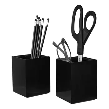 Поставка за моливи Konnect, настолен органайзер, поставка за писалки, 2, черен
