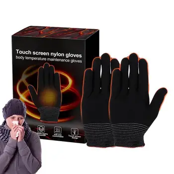 Найлонови зимни работни ръкавици Със сензорен екран, Высокочувствительные Антистатични Ръкавици за топла студено време, Термозащитные Ръкавици за бягане