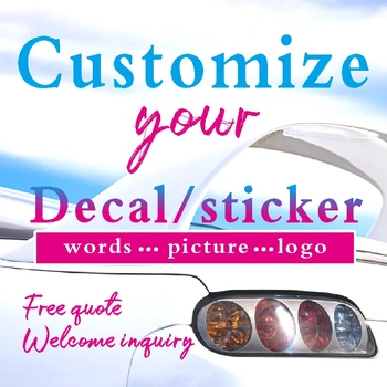 Графичните и текстови автомобилни винилови стикери Индивидуални етикети с аниме Персонализирани декоративни