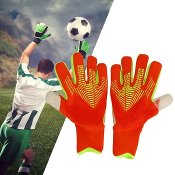 Футболни вратарские ръкавици за мъже и жени, латекс найлон против хлъзгане, Дишащи ръкавици за защита на пръстите, футболни вратарские ръкавици за тренировки