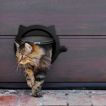 Система за заключване на вратите за кучета и котки, портал за домашни котки Защитни врати за домашни любимци Пластмасови Малки Битки Врата Котешки врата Врата за домашни любимци