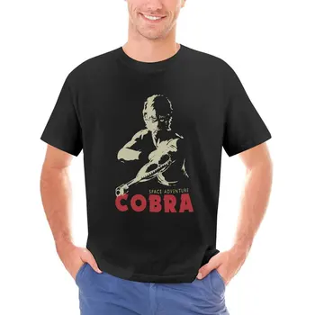 Тениска с Космически Пират Cobra Kawaii, Реколта тениски С къс ръкав, Плажни Памучни Дишаща Тениска Голям Размер 0