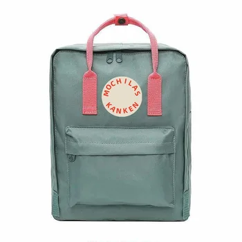 Оригинални класически раница с лого на марката за студенти, водоустойчив пътен лаптоп, платно училище чанта за жени и момичета, 38 цвята