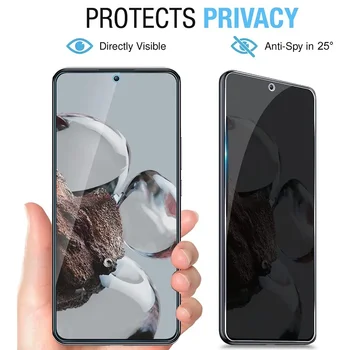Anti-spyware закалено стъкло за xiaomi poco x3 pro nfc protective glass screen protector за pocox3 x 3 неприкосновеността на личния живот 3x x3pro