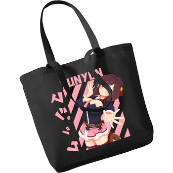 KonoSuba Megumin Kono Subarashii Kazuma Холщовая чанта Дамска Чанта Клиент с Голям капацитет Холщовые Чанти За пазаруване Модни
