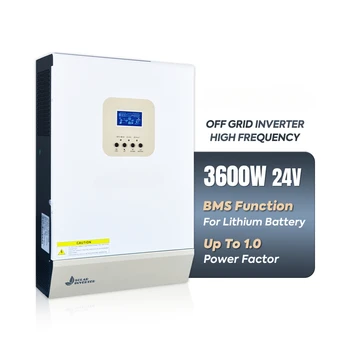 3,6 КВТ 3600 W Чиста синусоидальная вълна автономен хибриден слънчев инвертор 24V100A MPPT слънчево зарядно устройство, което работи без батерии