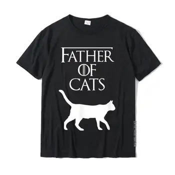 Мъжки t-shirt Father Of Cats, Fur Dad, забавен любител на котки, S500392, обикновен мъжки ризи, памучни блузи, ежедневни тениски