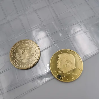 Подарък Медальони Събиране на монети в стил САЩ Икона на 58-ия Президент на САЩ Начало декор Възпоменателни монети на президента на Америка Доналд Тръмп 0
