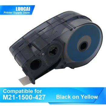1/5/10pk M21-1500-427- мастилницата YL Label Ribbon Maker черен цвят върху винил YL за принтер Брейди BMP21-PLUS, LABPAL Etiqueteuse