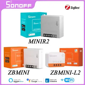 SONOFF MINI R2 / ZBMINI / ZBMINI-L2 Мини превключвател с гласов контрол Zigbee / wi-fi Smart Switch Работи С Алекса eWeLink Google Home
