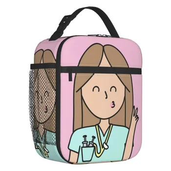 Enfermera En Apuros Медицинска термоизолированная чанта за лекари и медицински сестри, женствена чанта за обяд, за къмпинг, за пътуване, кутия за Bento с храна
