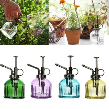 Креативен пулверизатор Ретро Цветни пръскачка от прозрачно стъкло, бутилка-спрей за градински цветя, аксесоари за дома градинарство