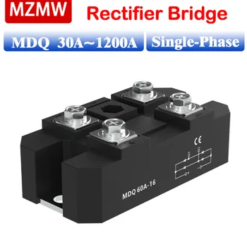 MZMW MDQ 30A-1200A Монофазен Мостово Выпрямительный диоден модул 60A 100A 200A 300A 250A 400A 500A Amp 1600V Висока мощност на променлив ток в постоянен