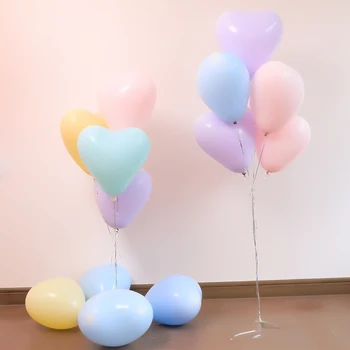 20 лота украса Macarons Цветни балони във формата на сърце 10-инчови Сватбени Пастелни Латексови балони за фестивали, партита, събития, Сватбена зала