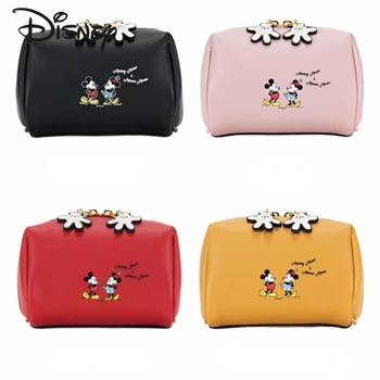 Оригиналната нова косметичка Disney Mickey, дамски косметичка луксозна марка, мультяшная 3D чанта за съхранение, високо качество и голям капацитет 0