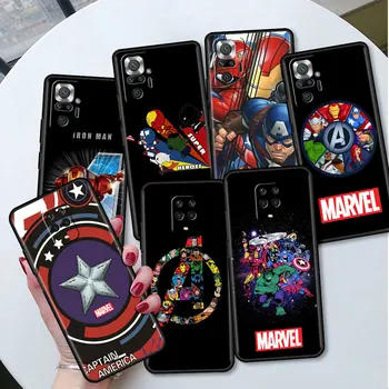 Калъф Marvel's The Avengers, За да се Xiaomi Redmi Note 10 11 9 Pro 10S K40 9S 9А 9В 9T 10В 7 8T Броня Мек Коренно Силиконов Калъф За Телефон