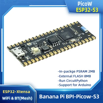 Banana Pi BPI-PicoW-S ESP32-S3 Xtensa 32-Битов LX7 с ултра ниско напрежение на захранването 10uA с WIFI BT за микроконтролери Arduio CircuitPython