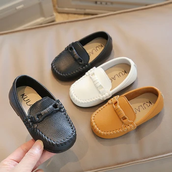 Нови детски лоферы, кожени обувки без закопчалка за момчета, Оксфордские обувки, обувки-лодки, детски обувки, ежедневни обувки, есен 126 rv