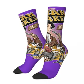 Забавен Луд Компрессионный Чорап за Мъже Титан Flakes Shingeki No Kyojin Attack On Титан Хип-Хоп Аниме и Манга Качествен Экипажный Чорап
