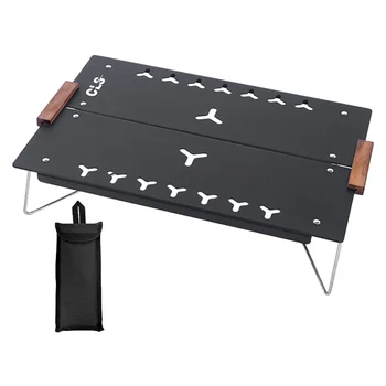 Преносим пикник маса с плот от алуминиева сплав, издръжлив и лесен за къмпинг маса е добра за срещи и дейности на открито