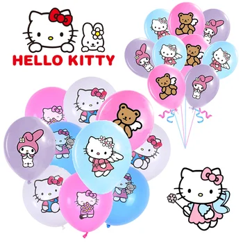 Sanrio Hello Kitty 12-инчови Латексови балони, украса за детски рожден Ден, Сладък мультяшные стоки за партита за момичета и момчета, Подаръци и Играчки