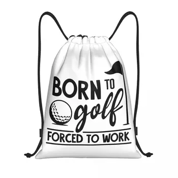 Обичай Роден за голф, който е принуден да работи, чанти дантела прозорци за пазаруване, раници за йога, Женски Мъжки раница с логото на голф, Спортна раница за фитнес зала