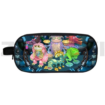 Kawai Аниме Ми Пеенето Monsters молив случай на Големи Двуслойни Торбички За Химикалки С 3D Принтом Garten of BanBan козметични чанти За Момчета Кутия За Съхранение 0